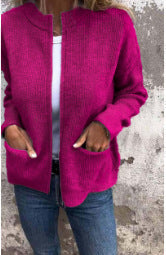 Einfachjacke Damen Klassisch Reißverschluss Modern