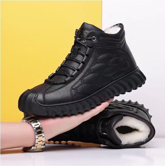 Winterschuhe Damen Warm Pelzgefüttert Schnürsenkel
