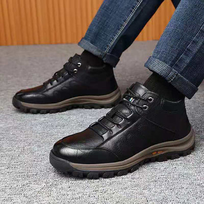 Leder Winterstiefel Warm Schnitt Heidi Stil