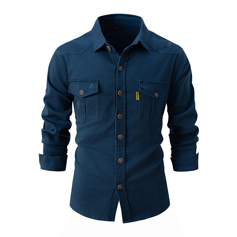 Herren Hemd Robust Alltags Hemd Baumwolle