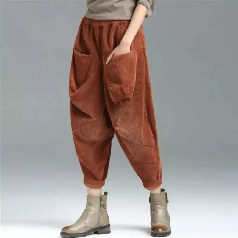 Weite Sarouelhose Damen Winterhose Elegant