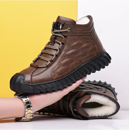 Winterschuhe Damen Warm Pelzgefüttert Schnürsenkel