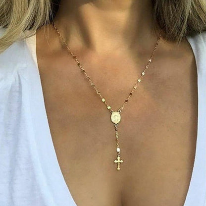 Elegante Rosenkranz Kette Damen Schmuck