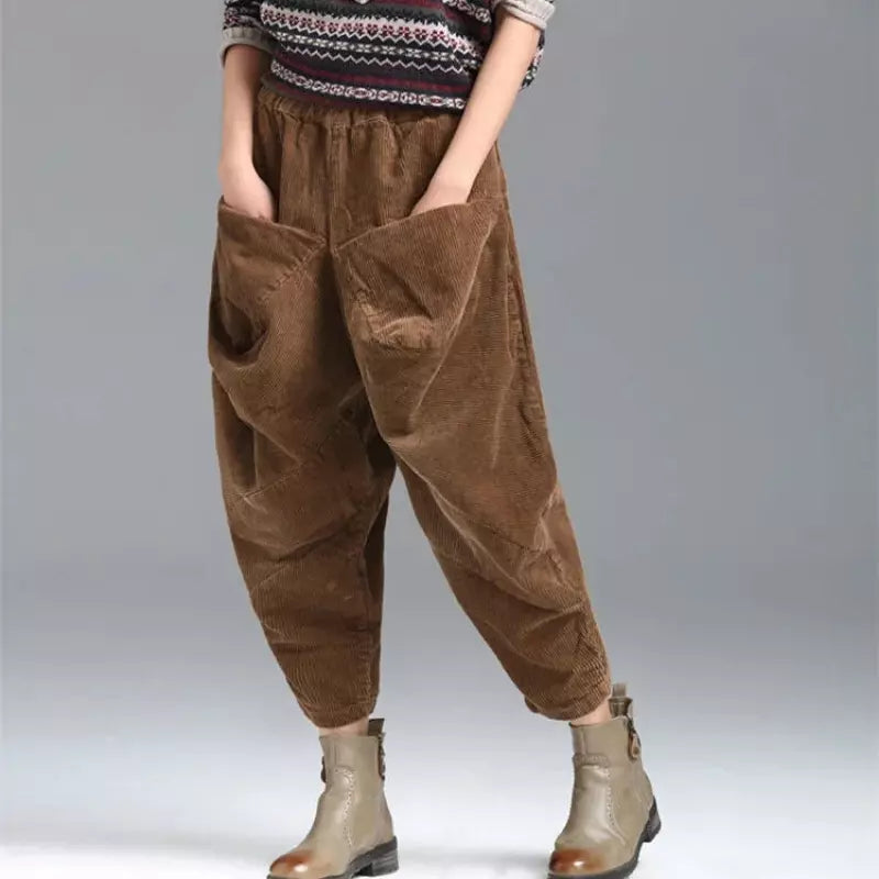Weite Sarouelhose Damen Winterhose Elegant
