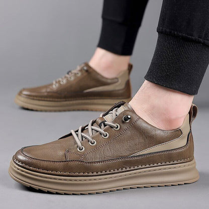 Herren Leder Sneaker Schwarz Modern - BerlinGlamour