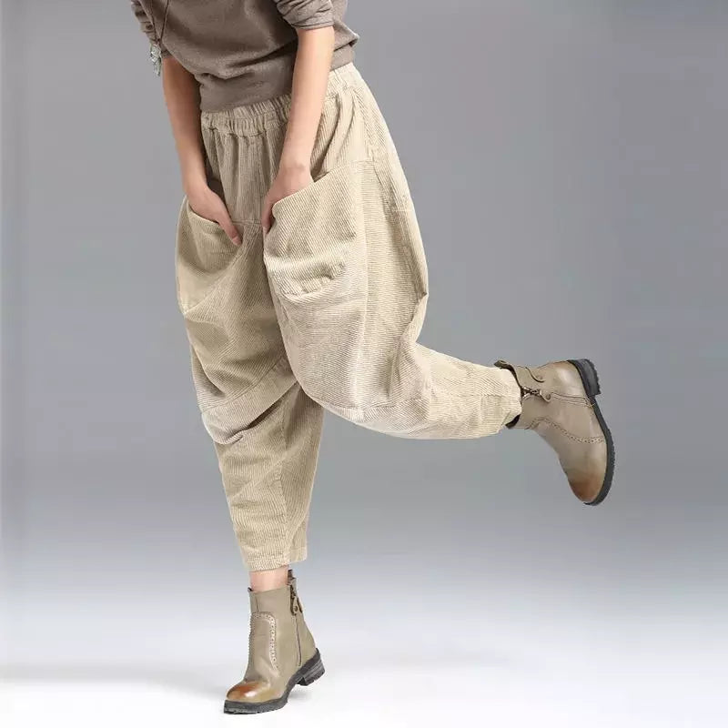 Weite Sarouelhose Damen Winterhose Elegant