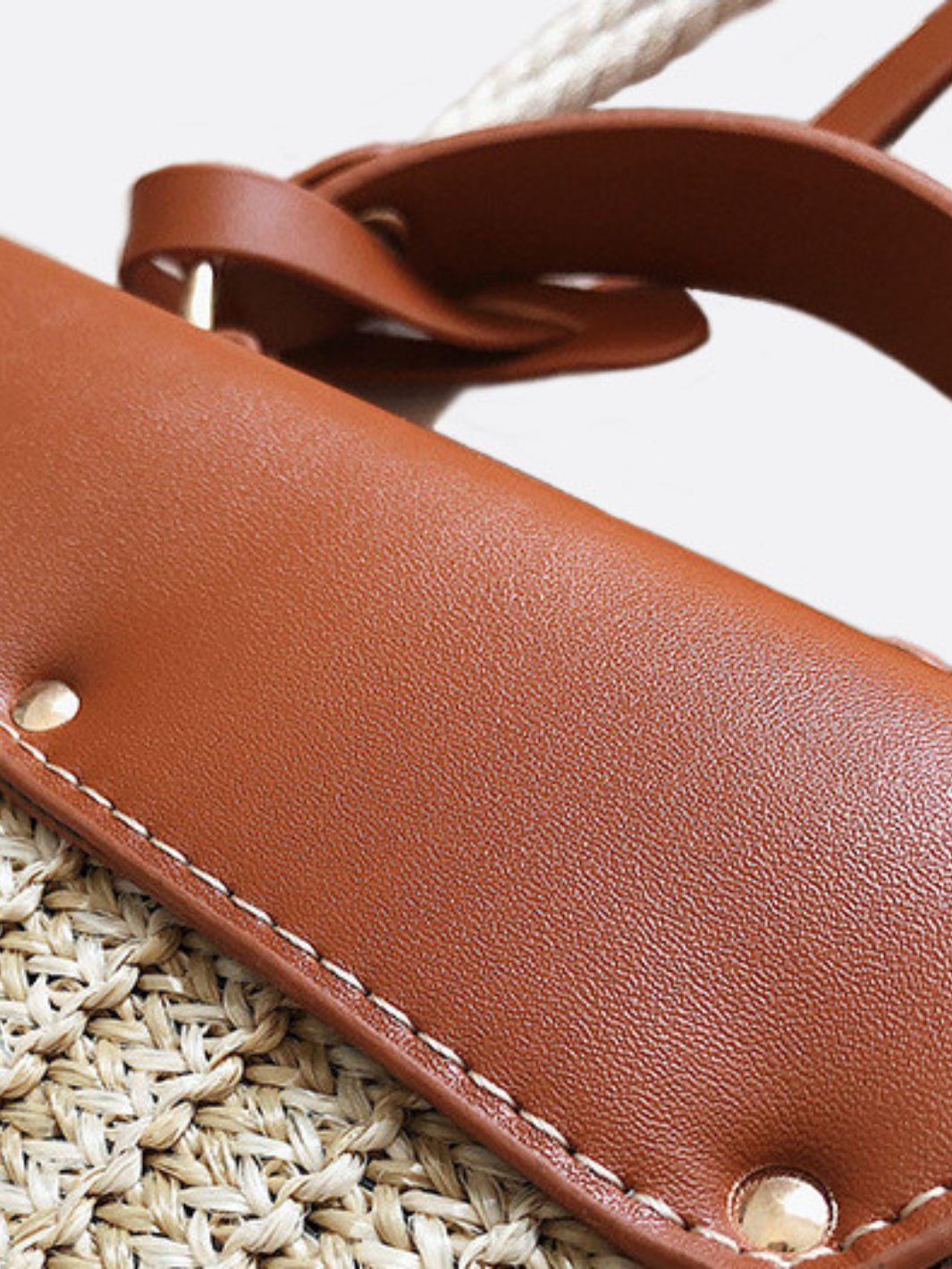 Kleine Damen Strohtasche Sommer Schwarz