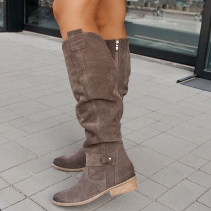 Damenstiefel Elegante Modestiefel Rutschfest Schwarz