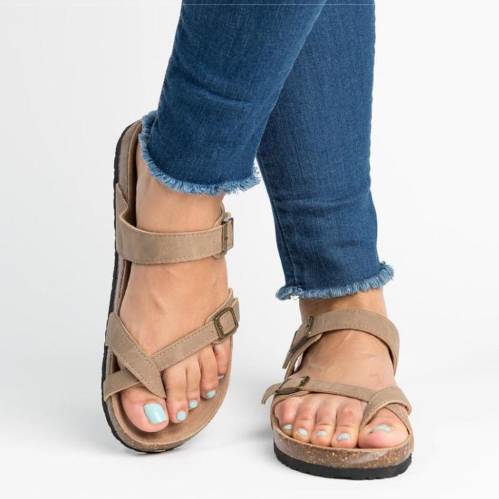Sandale Rom Stil Flip Flops Große Größen Flacher Absatz