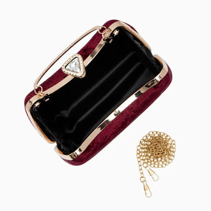 Weinrote Clutch Tasche Damen Abendtasche Elegant