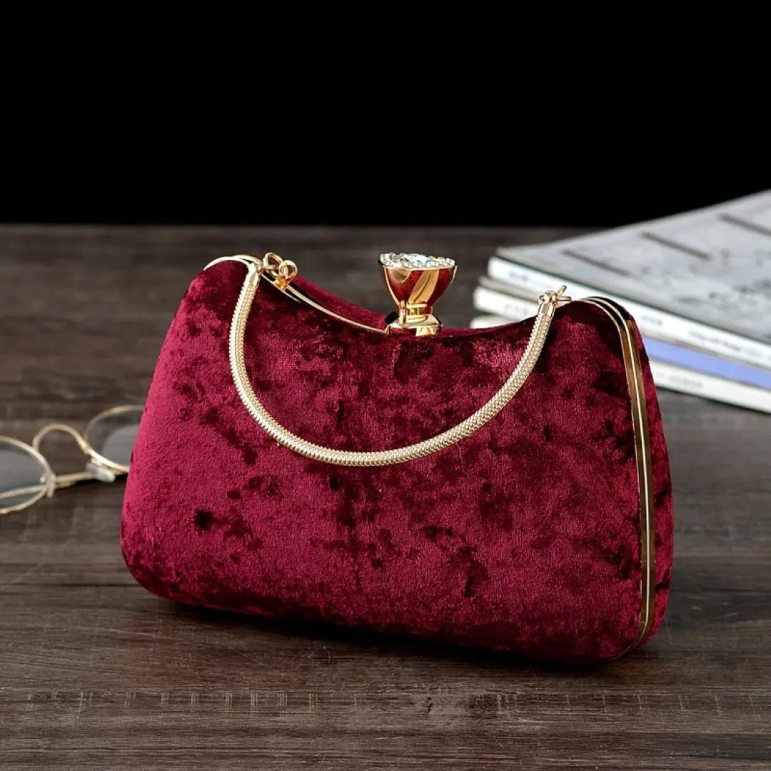 Weinrote Clutch Tasche Damen Abendtasche Elegant