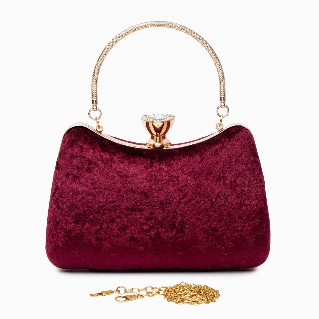 Weinrote Clutch Tasche Damen Abendtasche Elegant