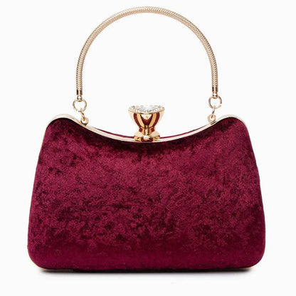 Weinrote Clutch Tasche Damen Abendtasche Elegant - BerlinGlamour