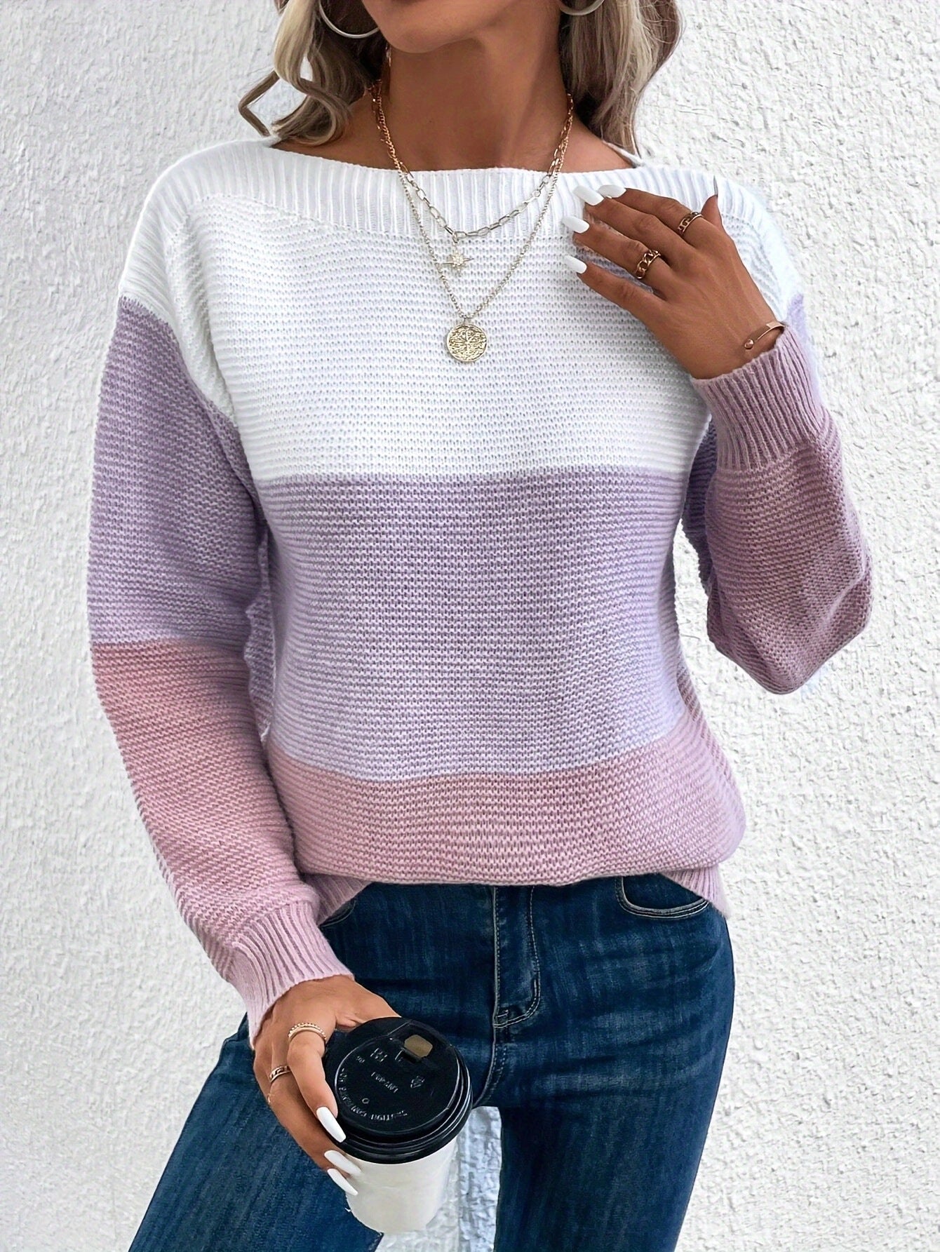 Strickpullover Damen Modern Trendy