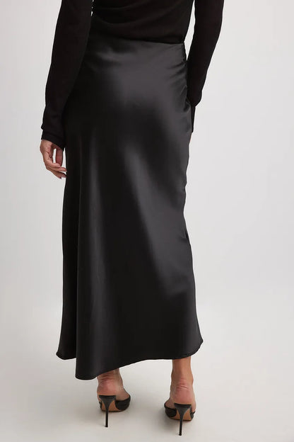 Satin Rock Hochwertig Mit Hoher Taille Damen - BerlinGlamour