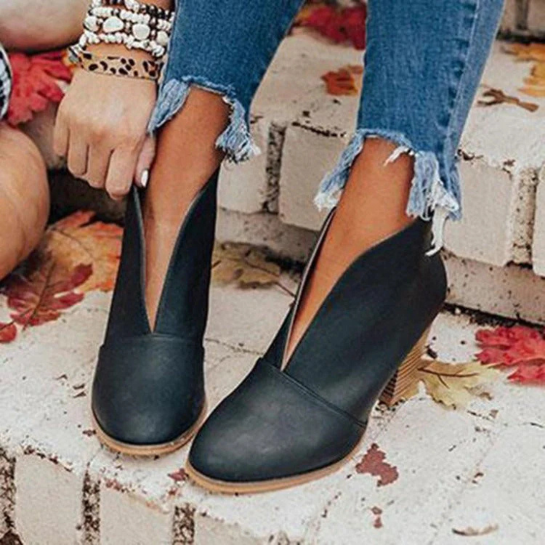 Hochhackige Damen Stiefel Leder Glitzernd Schick