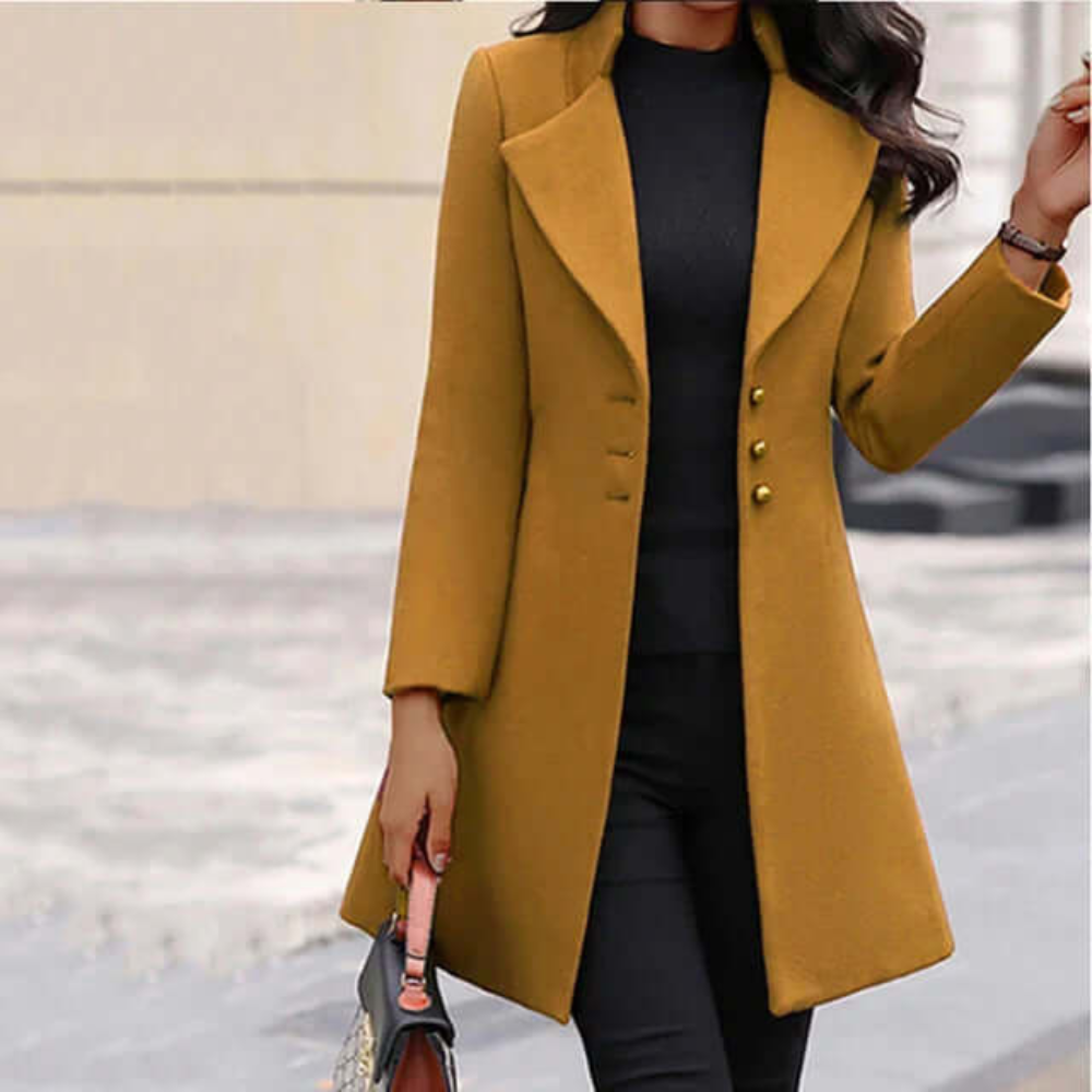 Schwarze Damen Trenchcoat Jacke Übergangsjacke Elegante