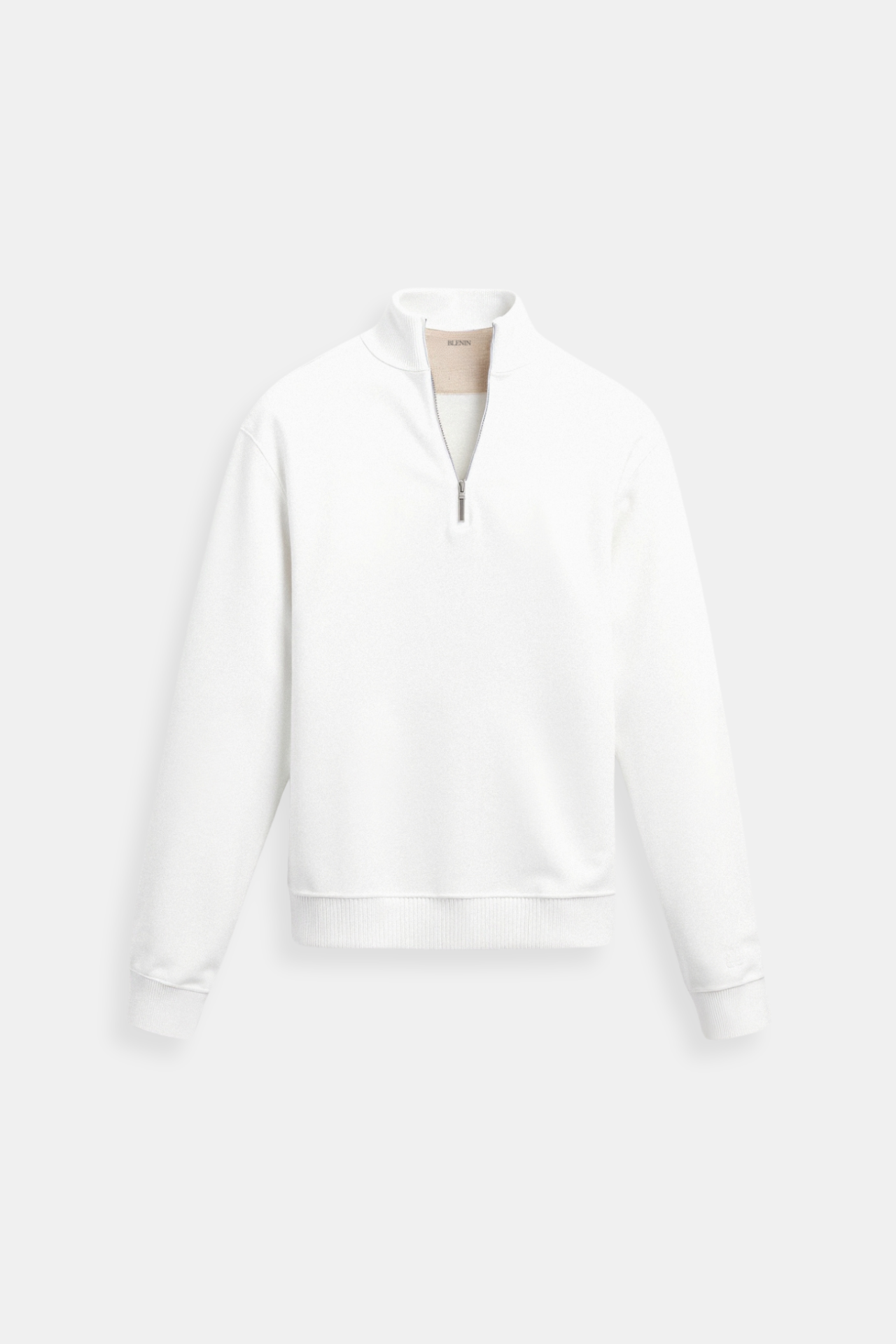Klassisches Sweatshirt Reißverschluss Kragen Modern - BerlinGlamour