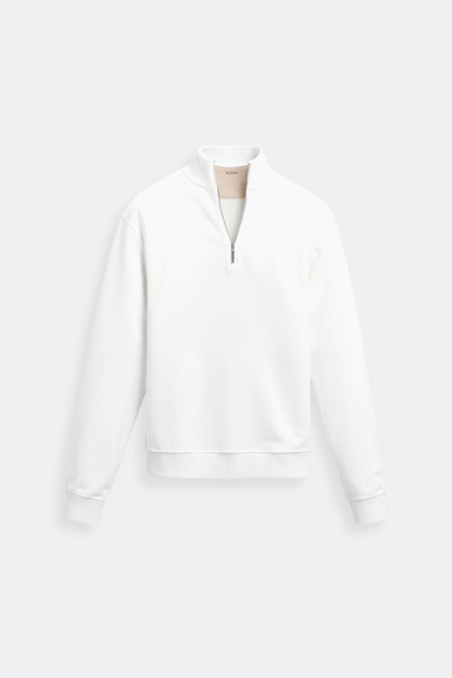 Klassisches Sweatshirt Reißverschluss Kragen Modern - BerlinGlamour