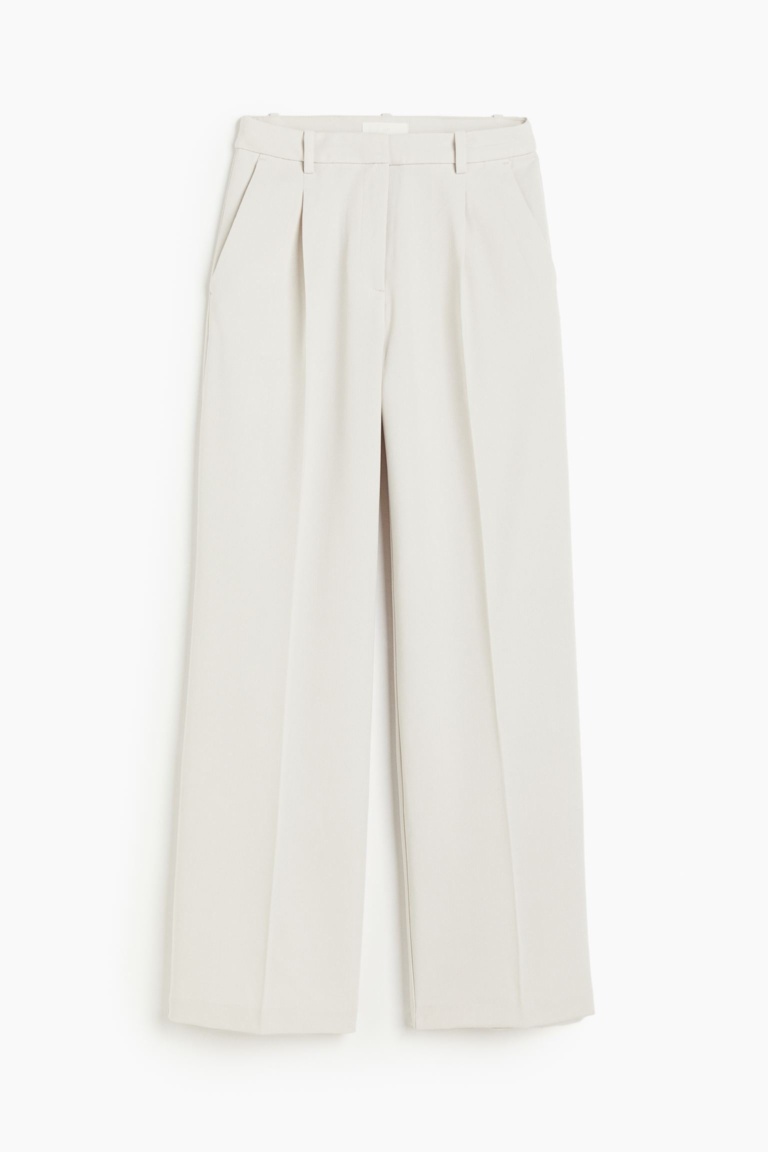 Weite Damenhose mit Bundfalten und geradem Schnitt → Damenhose Weit Bequem Bundfalten Schnitt - BerlinGlamour
