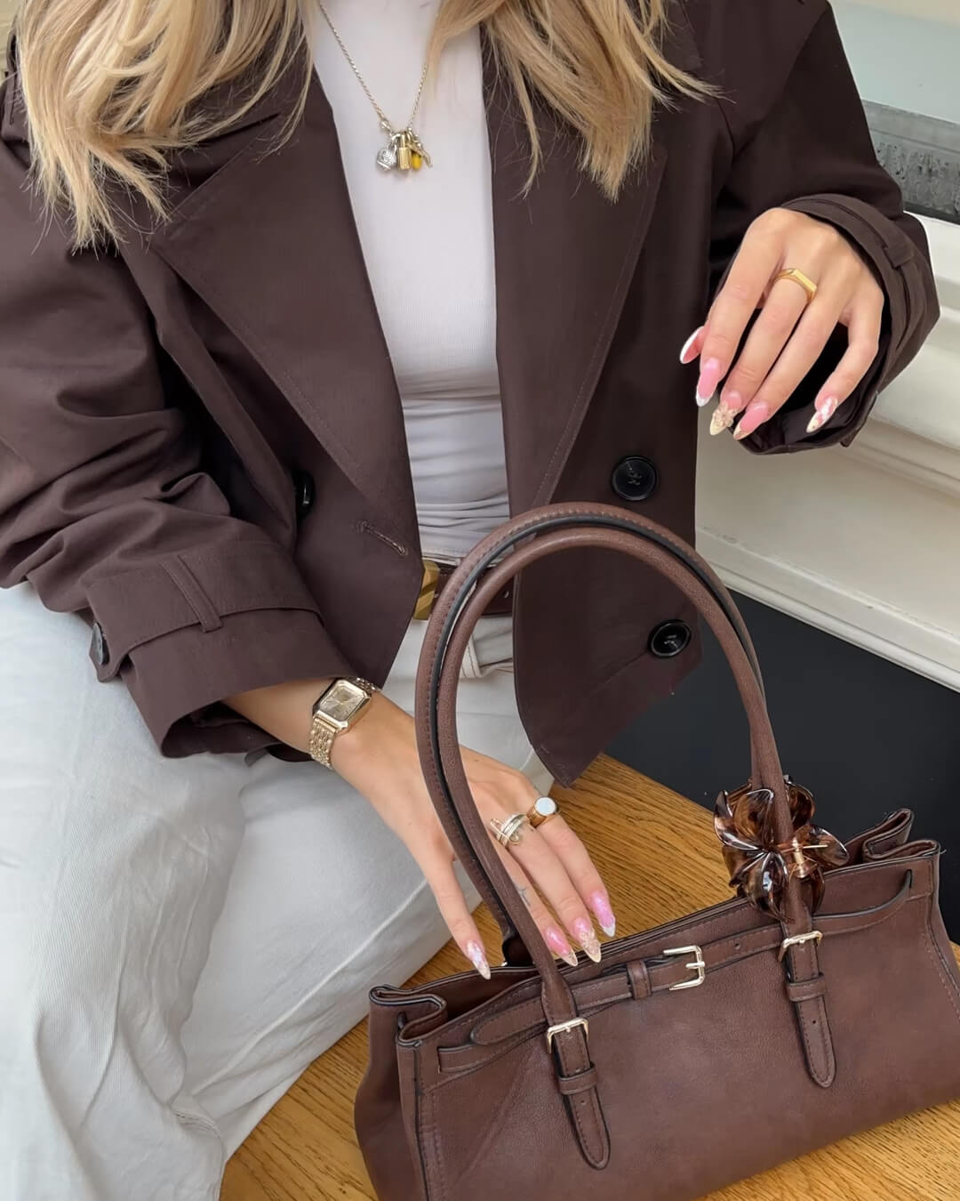 Klassischer Kurzmantel Trenchcoat Damen