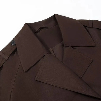 Klassischer Kurzmantel Trenchcoat Damen