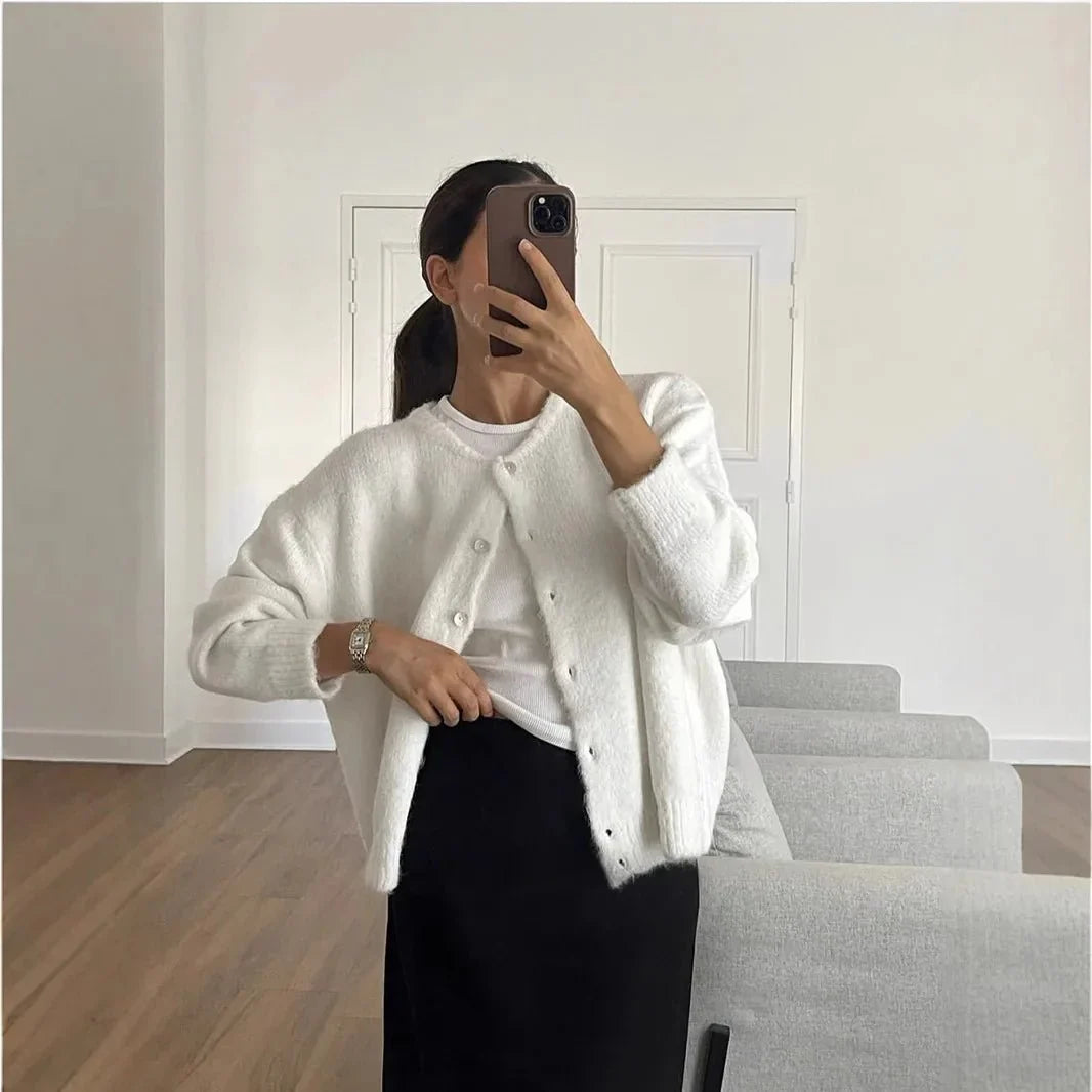 Vintage Strickjacke Damen Retro Chic