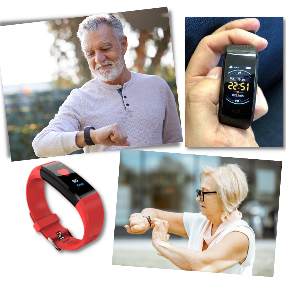 Senioren Smartwatch Herzfrequenz Blutdruck Überwachung
