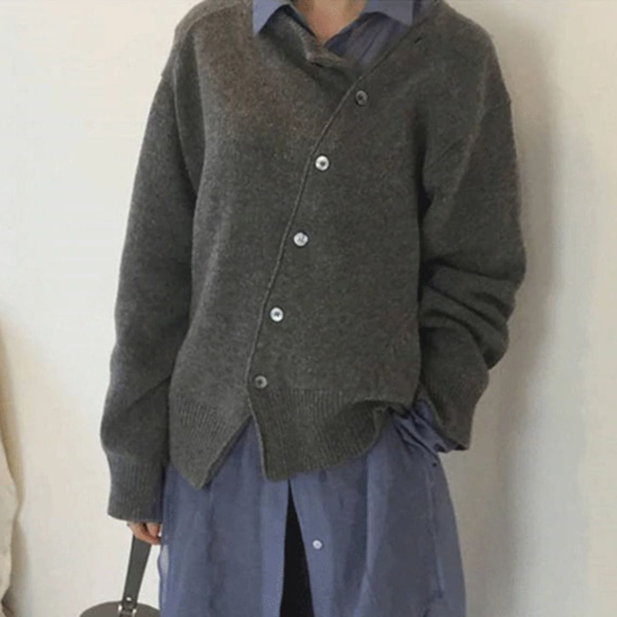 Hochwertige Herrenjacke Knopfverschluss Modern