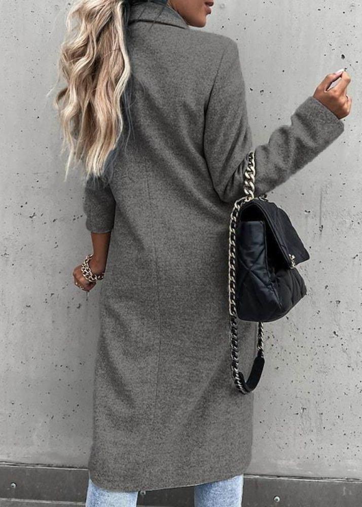 Lange Damenwinterjacke Klassischer Stil Mantel