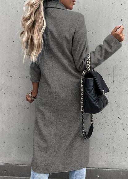 Lange Damenwinterjacke Klassischer Stil Mantel