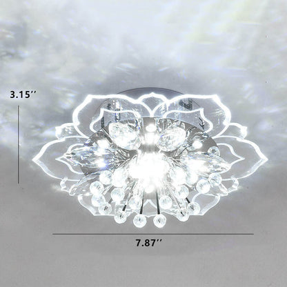 LED Kristall Deckenleuchte Blumenförmig Moderne Dimmbar