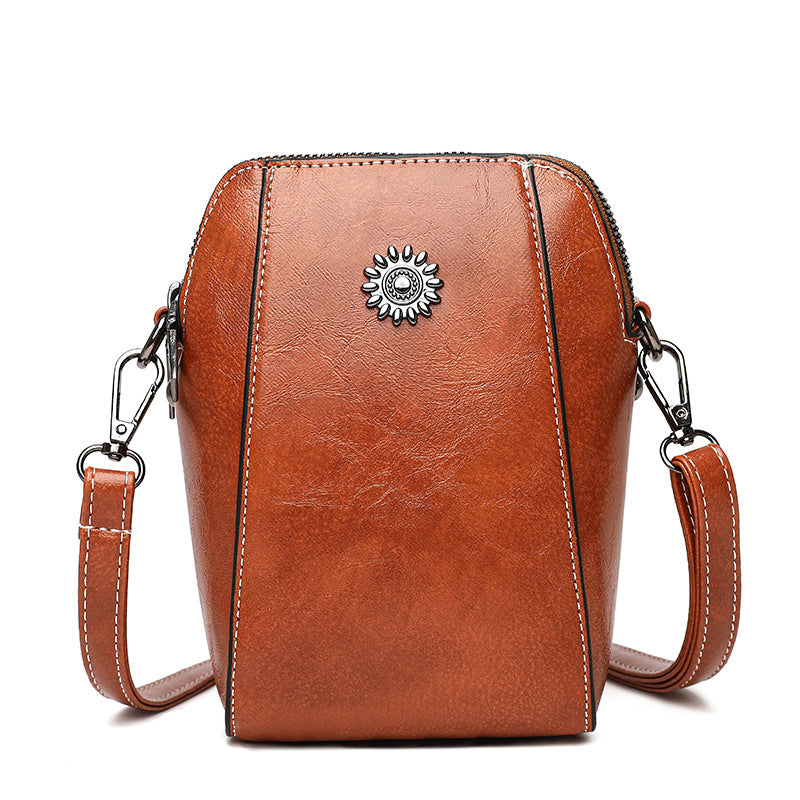 Leder Umhängetasche Elegante Damenhandtasche Schwarz - BerlinGlamour