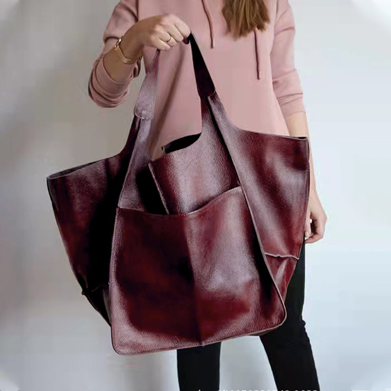 Große Leder-Handtaschen Damen Reise Tasche