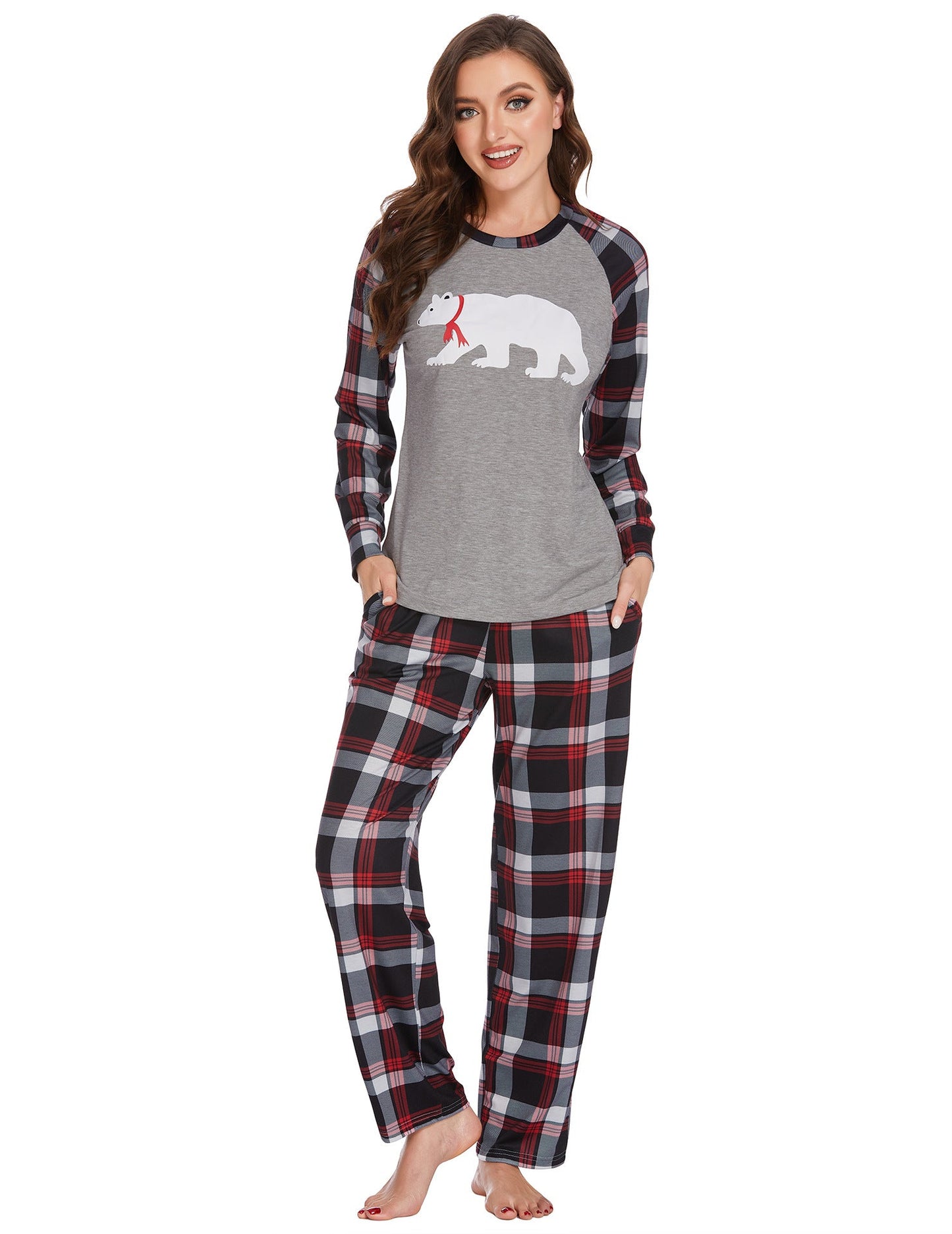 Familien Weihnachts-Pyjama Set – Eltern-Kind Partnerlook Schlafanzüge für Weihnachten
