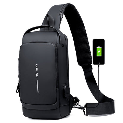 Sichere Umhängetasche mit USB-Ladefunktion und Anti-Diebstahl