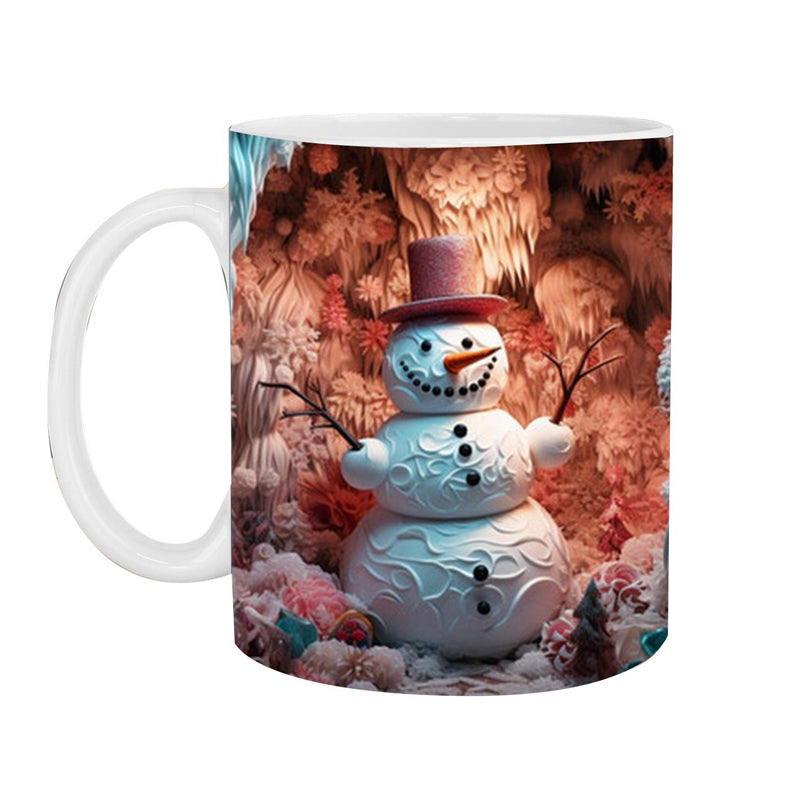 Weihnachtsbecher 3D Schneemann Dekorativ Geschenk