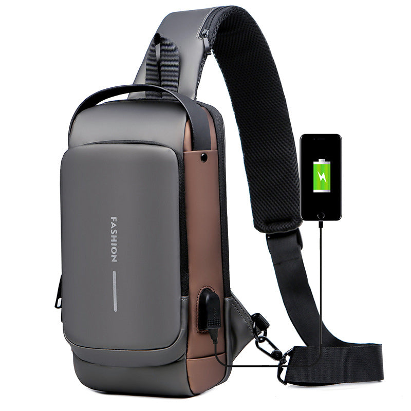 Sichere Umhängetasche mit USB-Ladefunktion und Anti-Diebstahl
