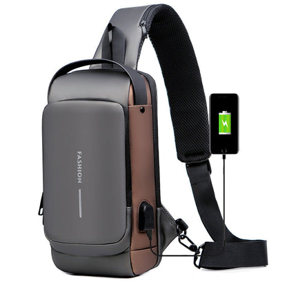 Sichere Umhängetasche mit USB-Ladefunktion und Anti-Diebstahl