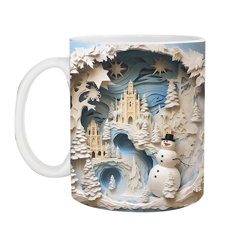Weihnachtsbecher 3D Schneemann Dekorativ Geschenk
