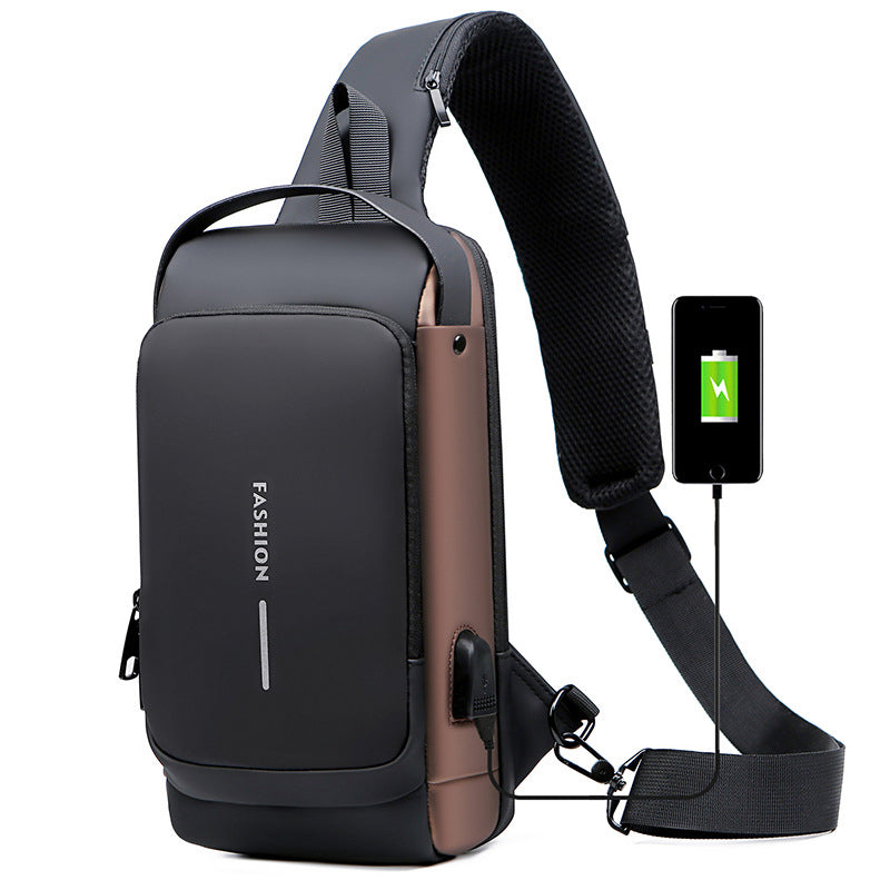 Sichere Umhängetasche mit USB-Ladefunktion und Anti-Diebstahl