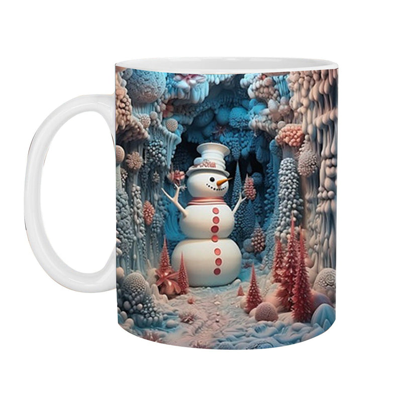 Weihnachtsbecher 3D Schneemann Dekorativ Geschenk