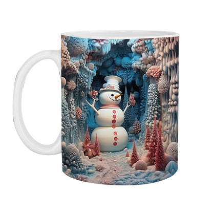 Weihnachtsbecher 3D Schneemann Dekorativ Geschenk