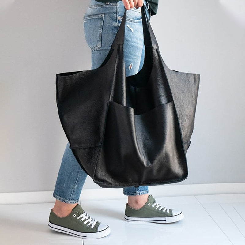 Große Leder-Handtaschen Damen Reise Tasche