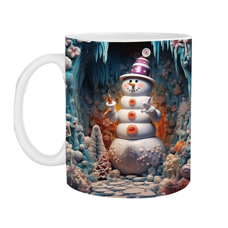 Weihnachtsbecher 3D Schneemann Dekorativ Geschenk