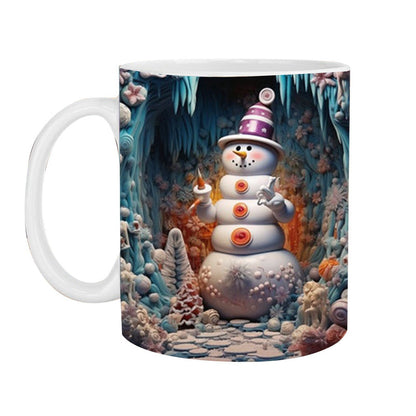 Weihnachtsbecher 3D Schneemann Dekorativ Geschenk