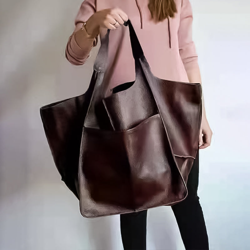Große Leder-Handtaschen Damen Reise Tasche