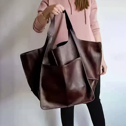 Große Leder-Handtaschen Damen Reise Tasche