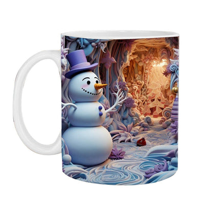 Weihnachtsbecher 3D Schneemann Dekorativ Geschenk