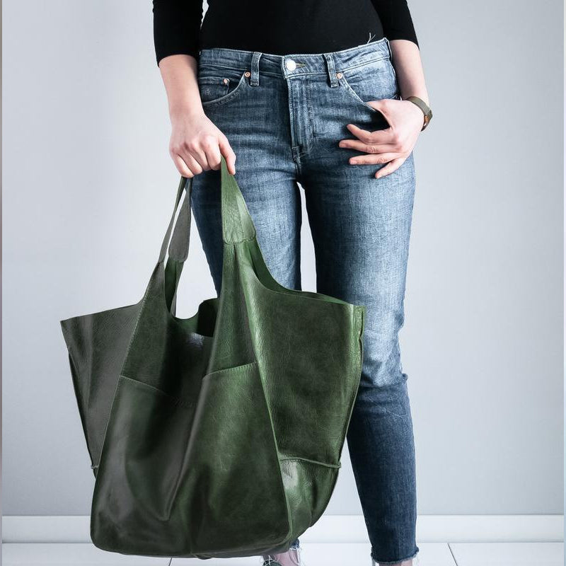 Große Leder-Handtaschen Damen Reise Tasche